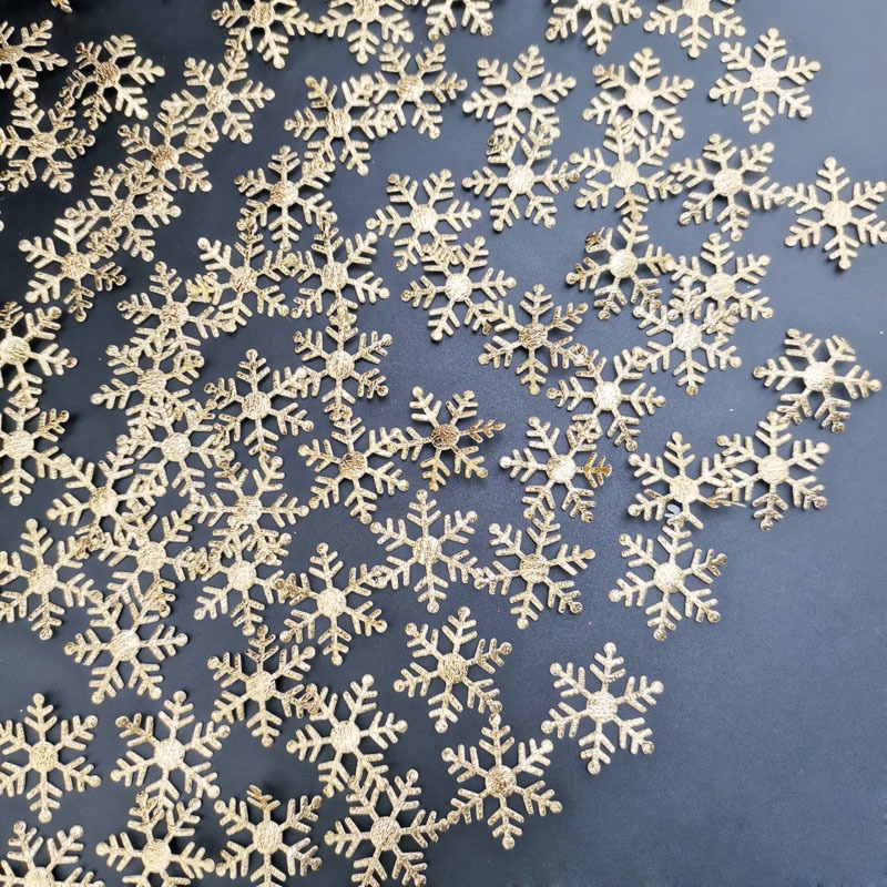 Set 200 bông tuyết nhân tạo rộng 3cm trang trí cây thông Giáng sinh