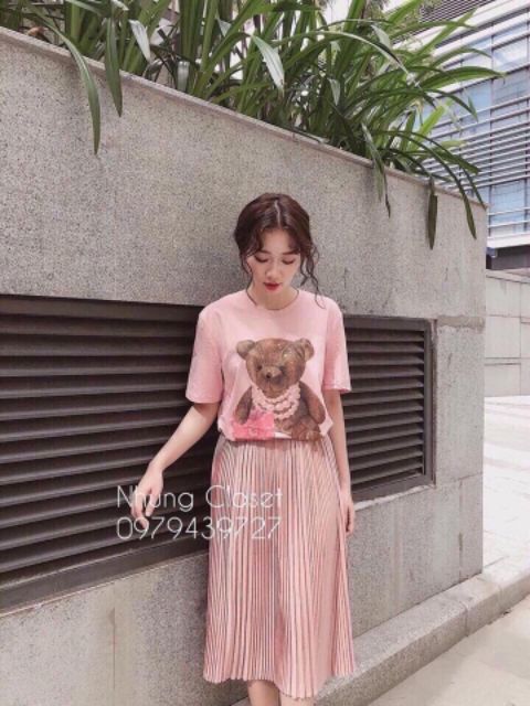 Chân váy dập li hàng Quảng Châu