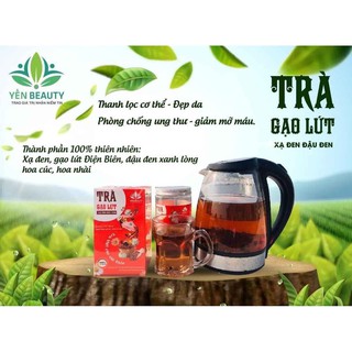 Trà Gạo Lứt Đậu Đen Xạ Đen Hoa Nhài - Món Quà Cho Sức Khỏe ( CHÍNH HÃNG 100%)