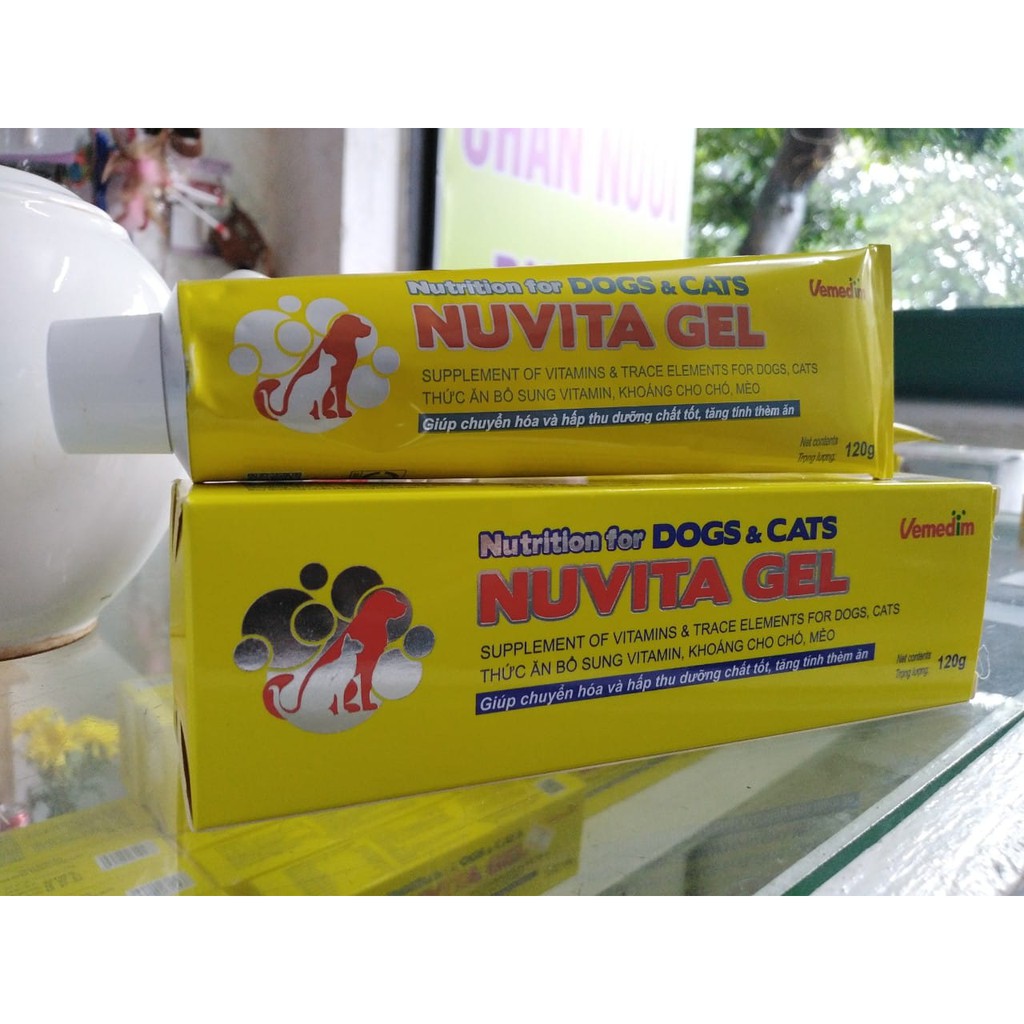 [ Hàng Chính Hãng]  Nuvita Gel dinh dưỡng thú cưng chó, mèo bổ sung vitamin, khoáng chất (120 gram)