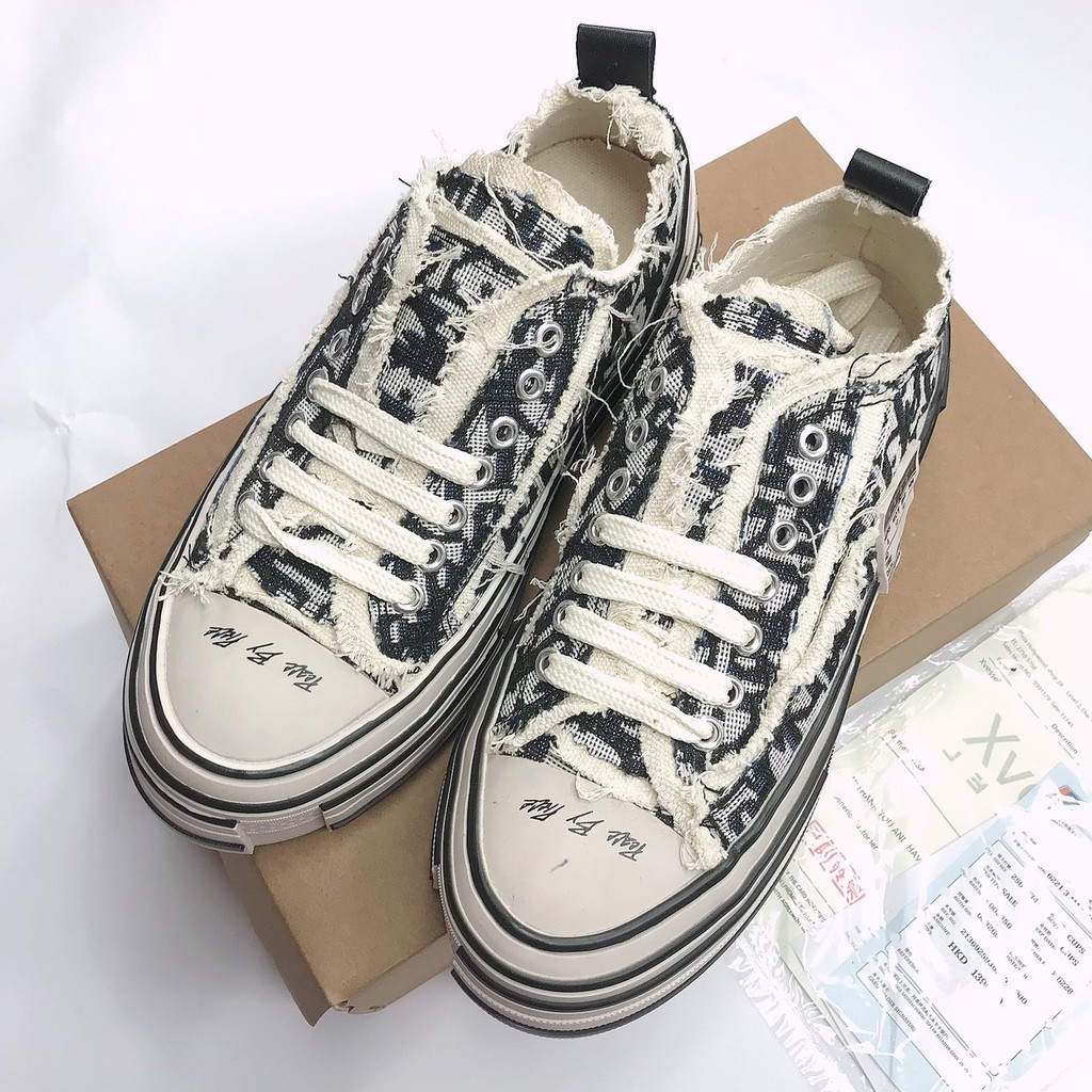 Giày sneaker xVESSEL dior đế trắng style rách cao 3,5-4cm 1.1 Jinx Store