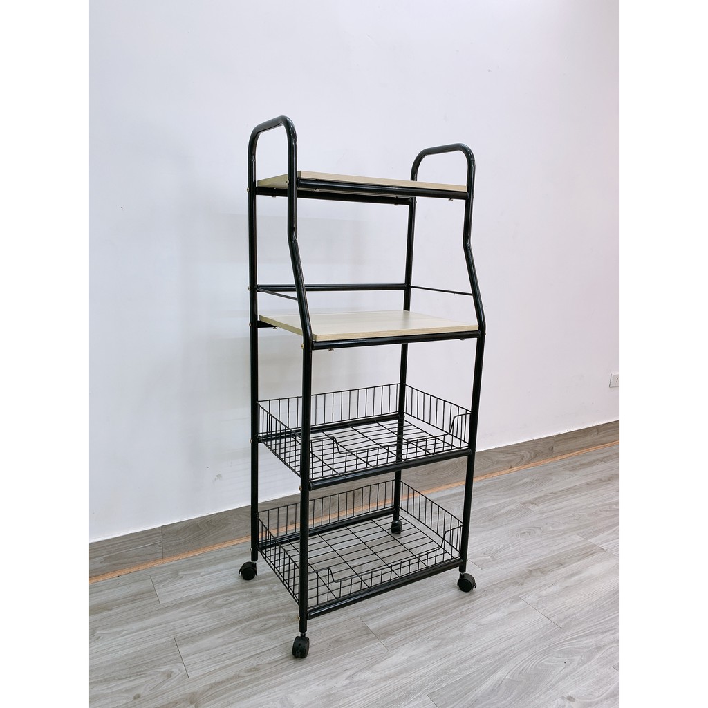 Kệ Để Lò Vi Sóng Gỗ Kết Hợp Khung Sắt Đa Năng 4 Tầng Lắp Ghép KENA KN177 Hàng Việt Nam Chính Hãng | BigBuy360 - bigbuy360.vn