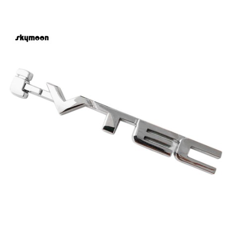Logo tem nhãn dán ốp kim loại mạ chrome crom chữ I-VTEC VTEC IVTEC cho xe hơi ô tô Honda Civic City