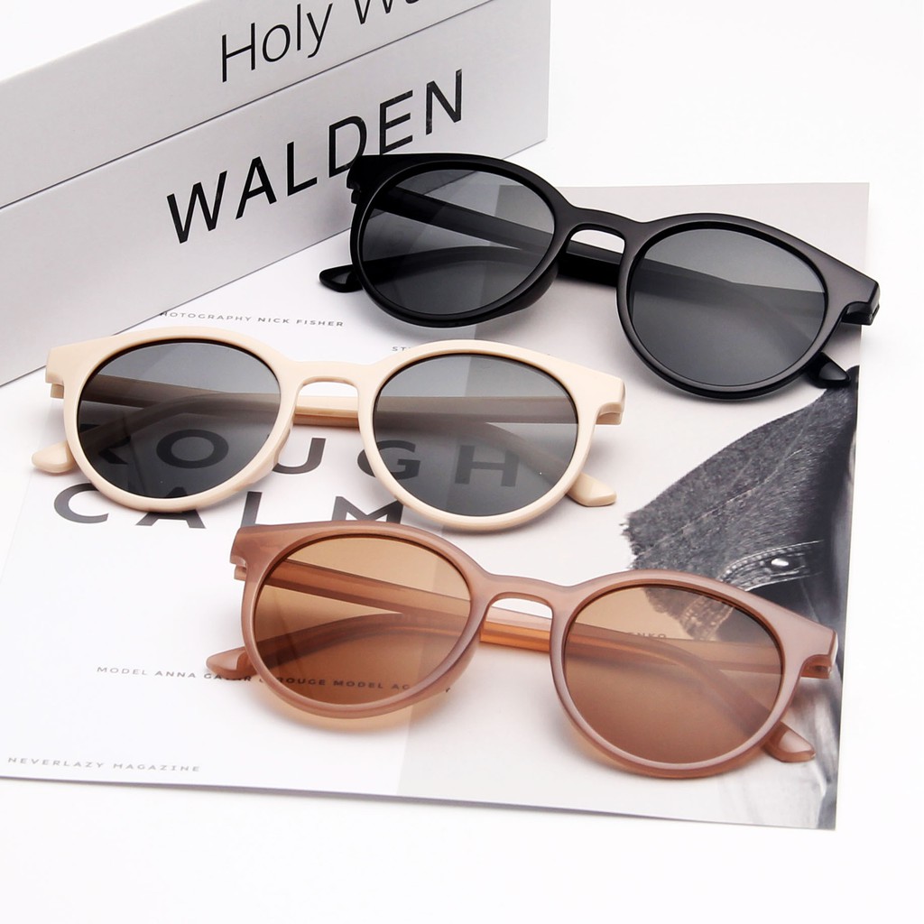 Kính mát nữ gọng tròn mắt kính nữ ulzzang hot trend nhiều màu | BigBuy360 - bigbuy360.vn