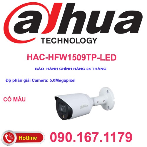 Camera HDCVI 5.0 Megapixel DAHUA DH-HAC-HFW1509TP-LED