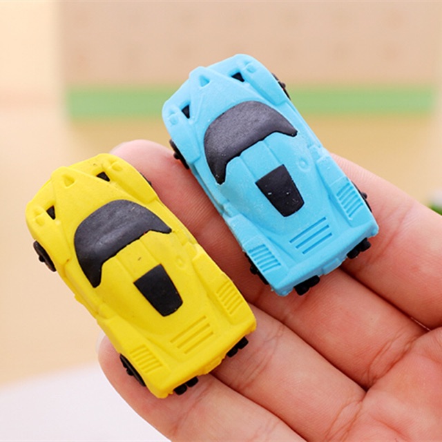 Gôm tẩy viết chì hình ô tô size 6x3cm quà tặng học sinh Gusshop