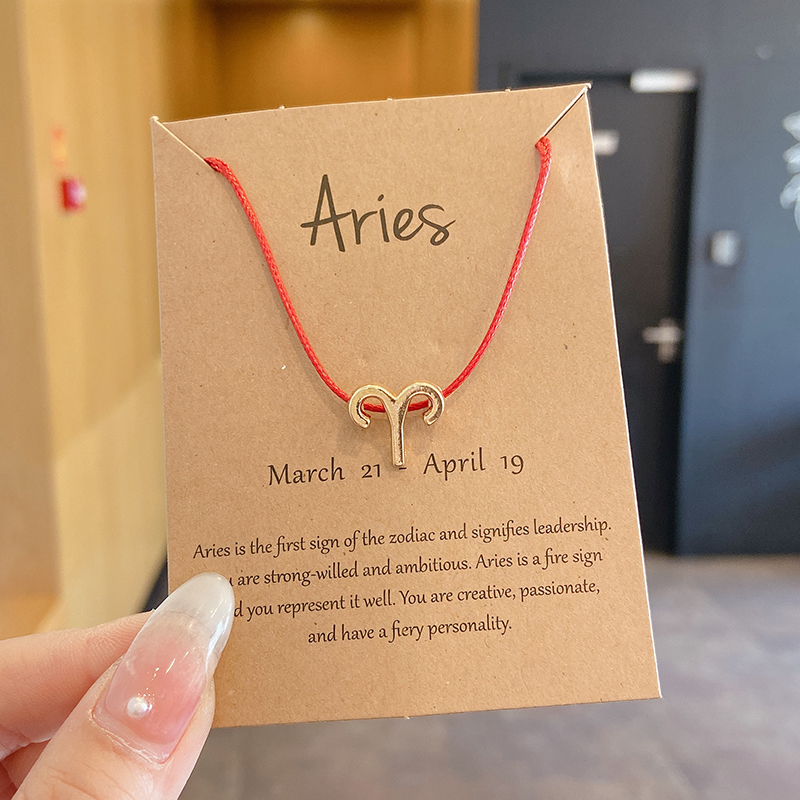 [Mã FAMAYFA giảm 10K đơn 50K] Vòng Tay Có Mặt Hình Cung Hoàng Đạo Màu Đỏ Dành Cho Cặp Đôi | BigBuy360 - bigbuy360.vn