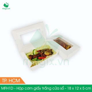 Mfh1d - 500 hộp giấy trắng đựng đồ ăn có cửa sổ