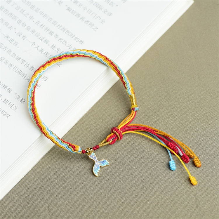 [Hàng Mới Về] Vòng Tay Thắt Nút Hình Sư Tử Phong Cách Cổ Điển Retro Mùa Hè Cho Nữ