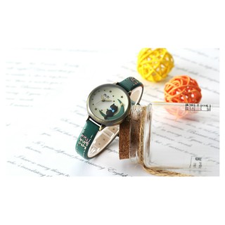 ĐỒNG HỒ NỮ MINI MN2045 DÂY DA (XANH LÁ)