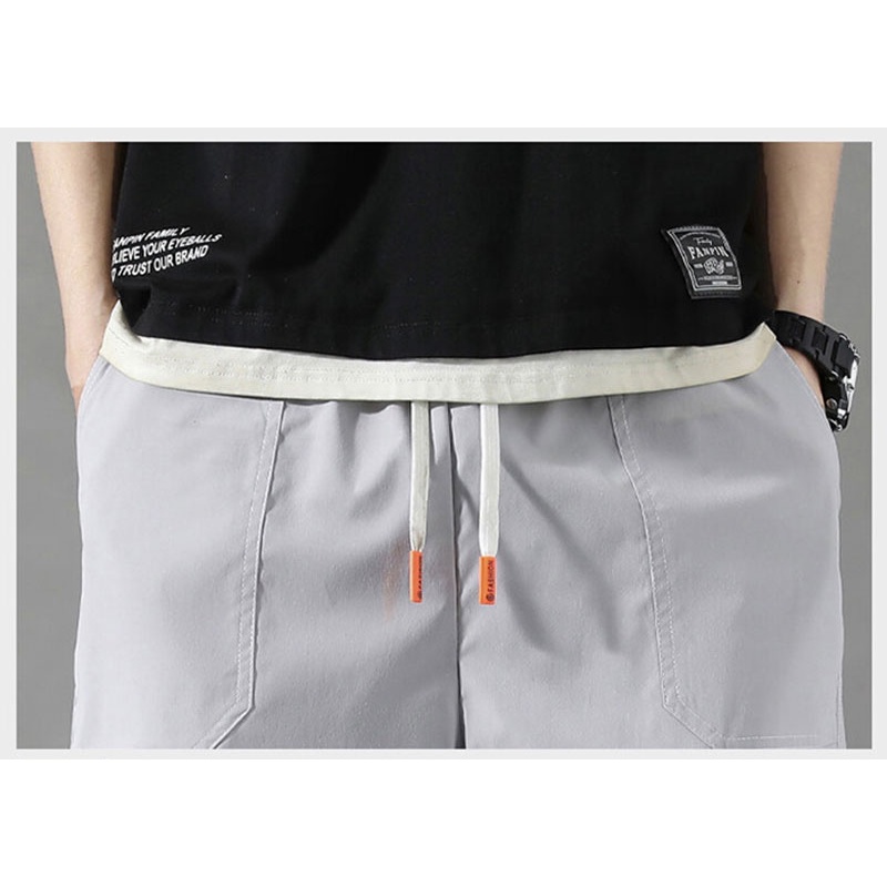 Quần Short Nam Lưng Thun Cột Dây Năng Động