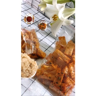 Bánh tráng vị ống phomai ruốc 3ce topping ruốc, bò, gà