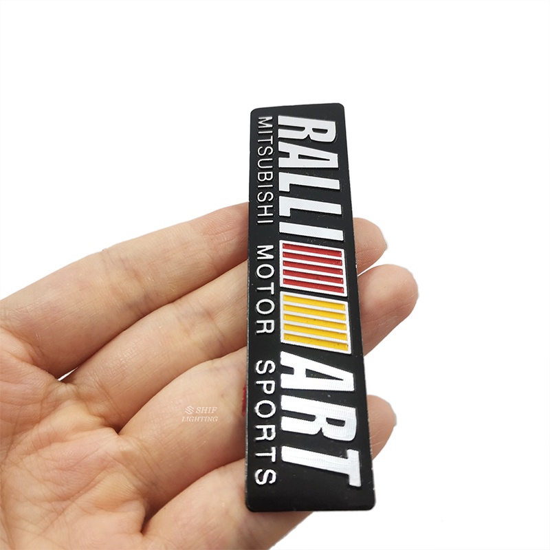 1 x Miếng Dán Logo RALLIART MITSUBISHI MOTOR Bằng Kim Loại Chất Lượng Cao Trang Trí Cho Xe Hơi MITSUBISHI