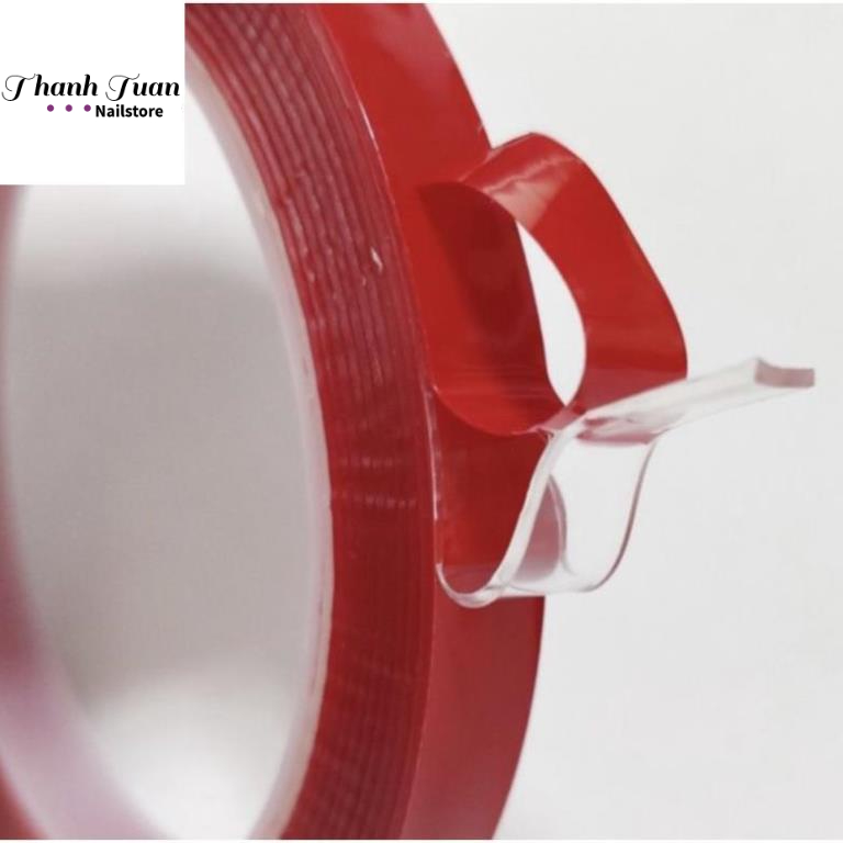 Băng dính đỏ hai mặt tạo Fan mi,Nailbox,băng dính dán móng mẫu  - Phụ kiện đồ nail