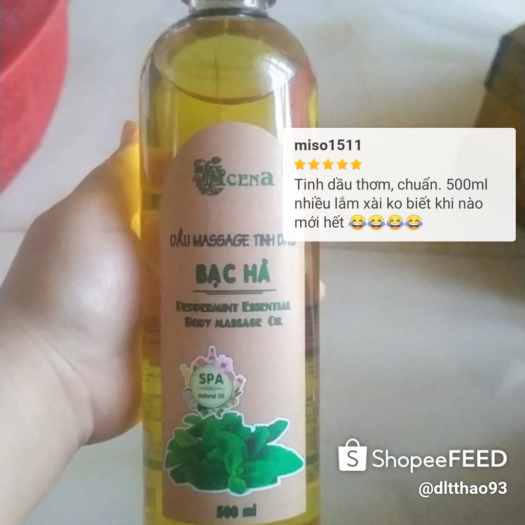 Dầu Massage Body Tinh Dầu Bạc Hà ACENA 500ml