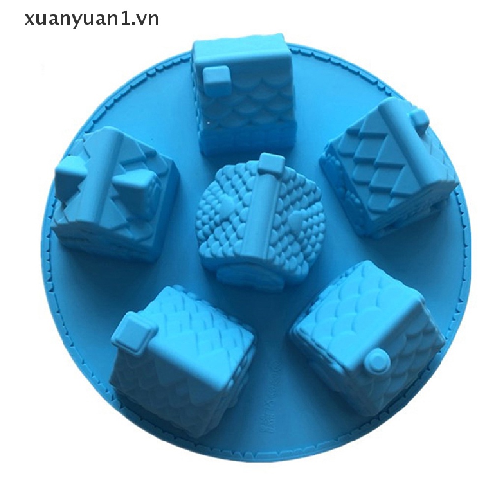 Khuôn Silicon Làm Bánh / Sô Cô La Hình Lâu Đài 3D
