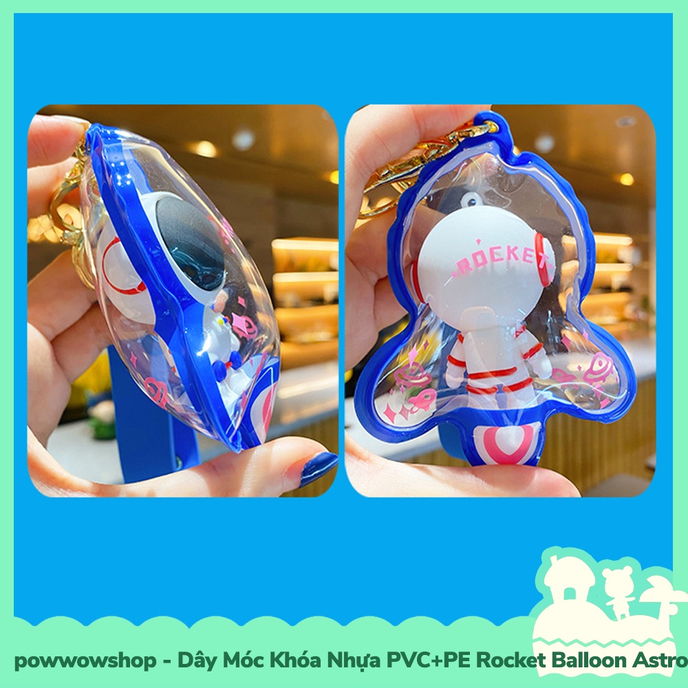 [Sẵn VN - Hỏa Tốc] Dây Móc Khóa Nhựa PVC+PE Mẫu Rocket Balloon Astronaut