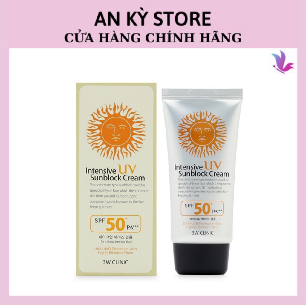 Kem Chống Nắng 3w Clinic Intensive UV Sunblock Cream SPF 50 Pa+++ - Hàn Quốc