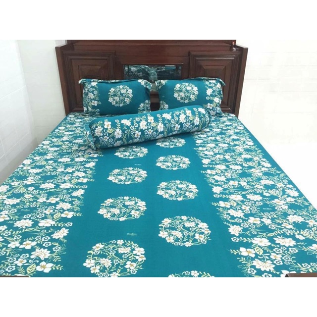 Trọn bộ drap thun Hàn Quốc (bộ: drap 2 áo gối, 1 gối ôm)