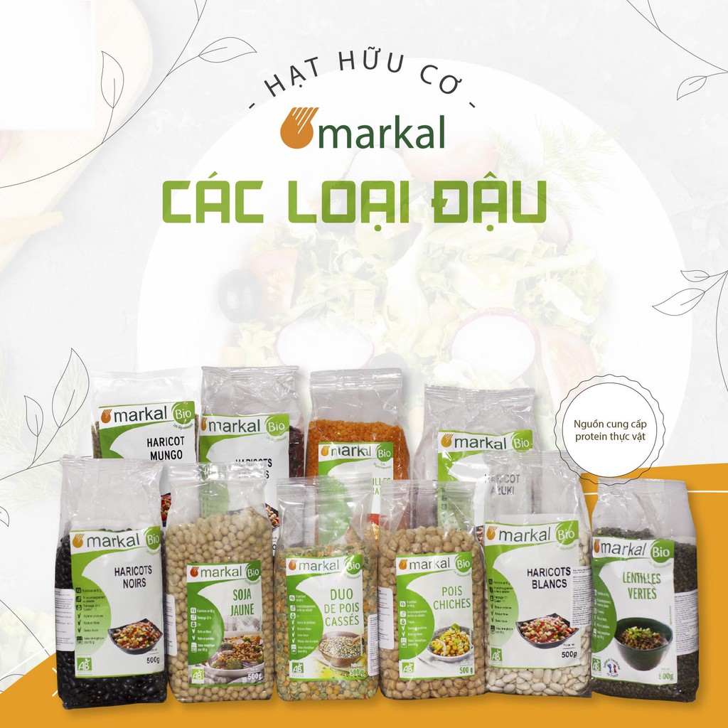 Đậu gà/ đậu Hà Lan 2 mầu/ đậu lăng Hữu Cơ Markal 500gram