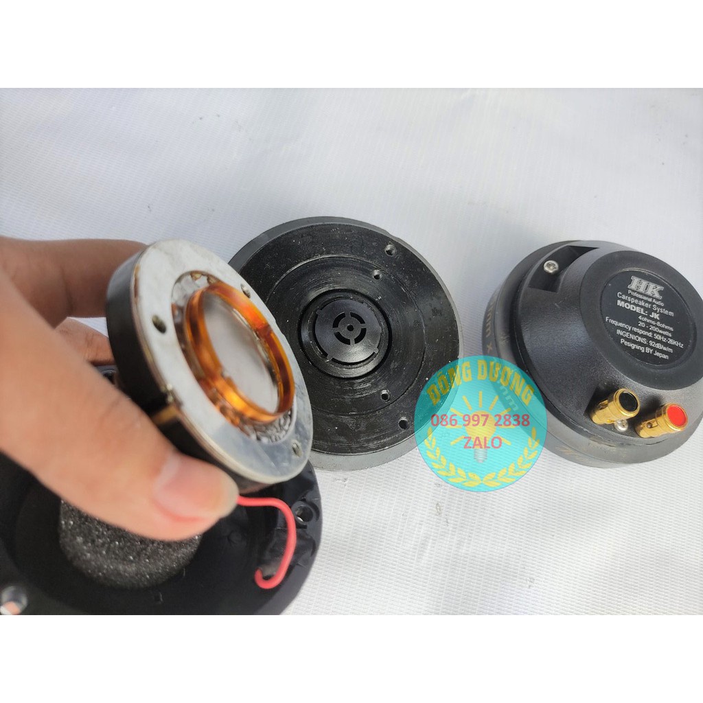 CỦ TREBLE 350 HỒNG KY JK MÀNG TITAN - GIÁ 1 CHIẾC KÈM HỌNG 12X12 VÀ TỤ 1.5 - LOA TRÉP KÈN