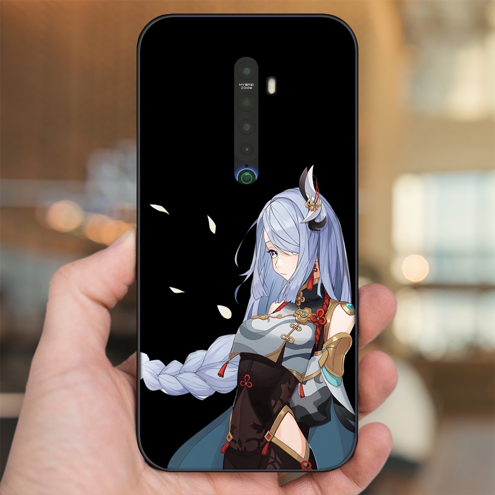Ốp lưng Oppo Reno 2 viền đen in hình Shenhe Genshin Impact
