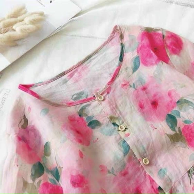 [H.Oanh Boutique] ÁO BBD HOA HỒNG  HÀNG XỊN ĐẸP