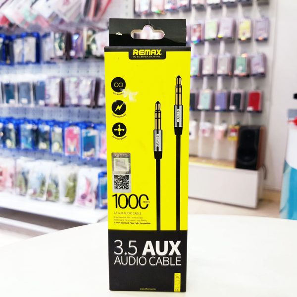 CHÍNH HÃNGCáp âm thanh REMAX Rl-l100 Aux  audio cable Jack cắm 3.5mm dài 1M cho máy tính MP3 MP4