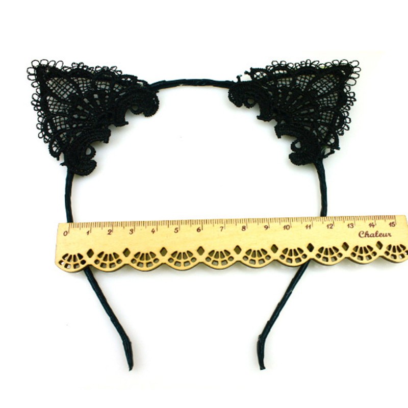 Cài tóc tai mèo phối ren quyến rũ cho nữ