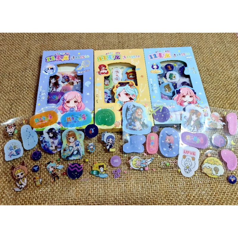 Hộp sticker 12 cung hoàng đạo (4 tờ)
