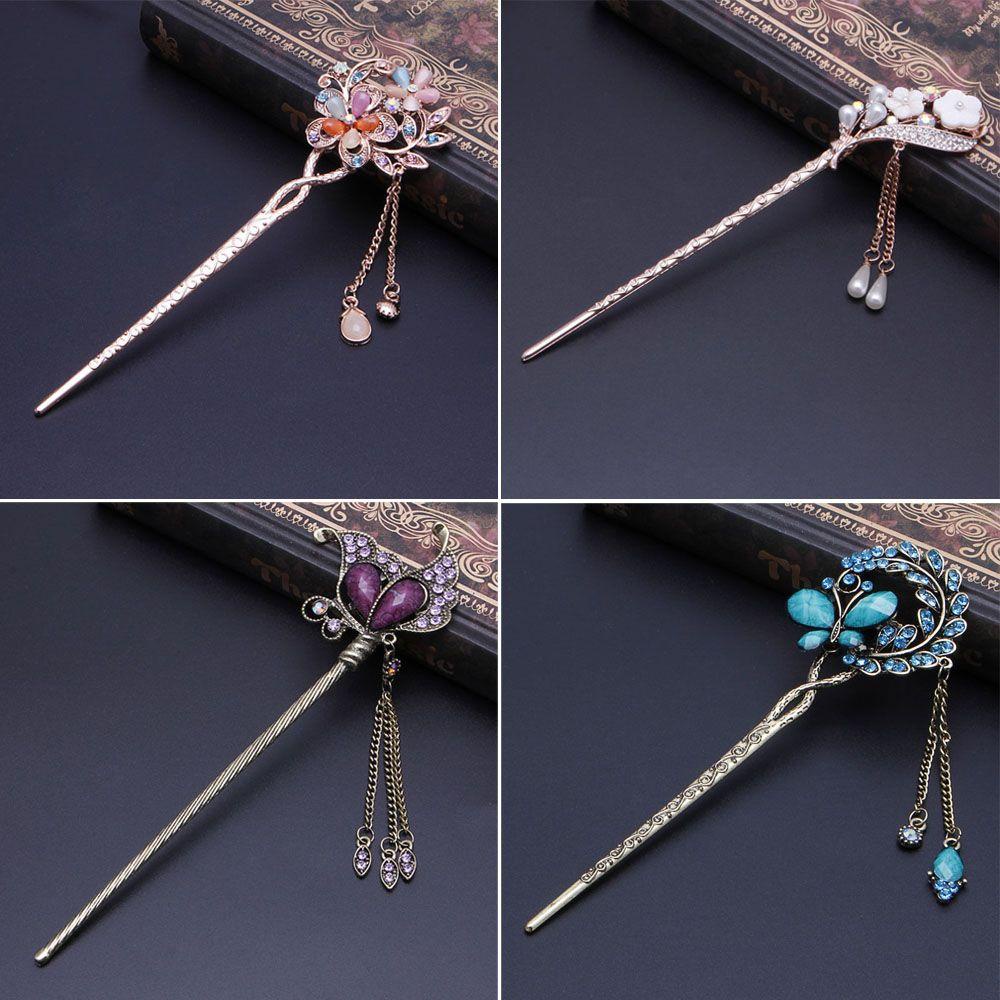 Trâm Cài Tóc Hình Bướm Cho Nữ|Kẹp Tóc Hình Hoa Lá