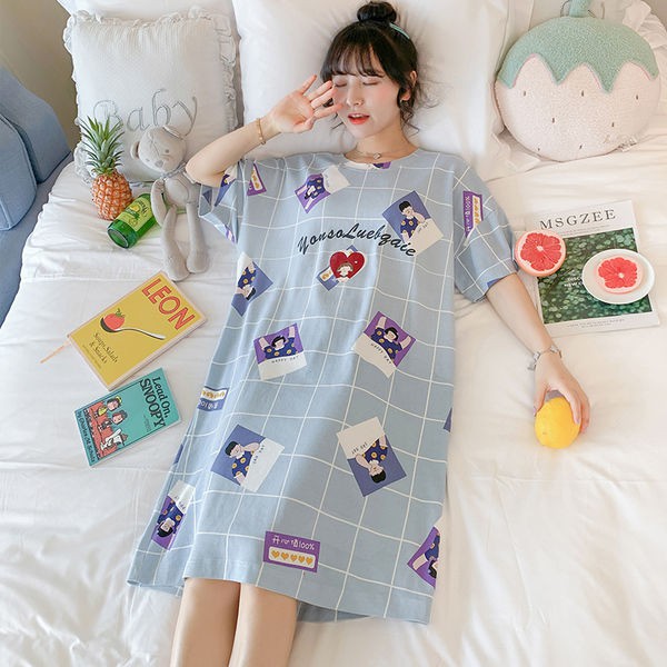 Đồ ngủ Chất Liệu cotton Thoáng Mát Phong Cách Hàn Quốc Dễ Thương Cho Nữ | BigBuy360 - bigbuy360.vn