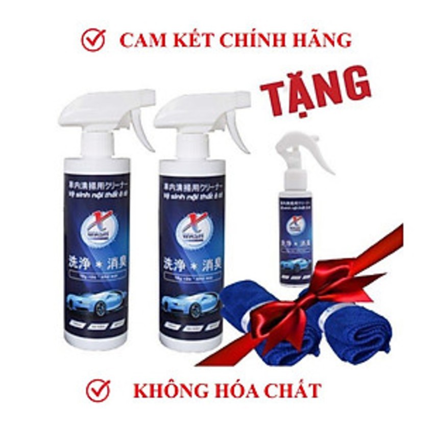 [CHÍNH HÃNG][TẶNG KHĂN LÔNG CỪU]  XWASH - DUNG DICH VỆ SINH NỘI THẤT Ô TÔ VÀ NHÀ BẾP CAO CẤP, CÔNG NGHỆ ION, KO HÓA CHẤT