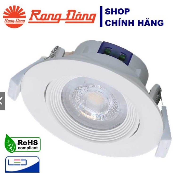 Đèn LED âm trần xoay góc 6,5W Rạng Đông khoét lỗ 76mm