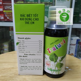 Cao lỏng Traluvi Traphaco chai 100ml