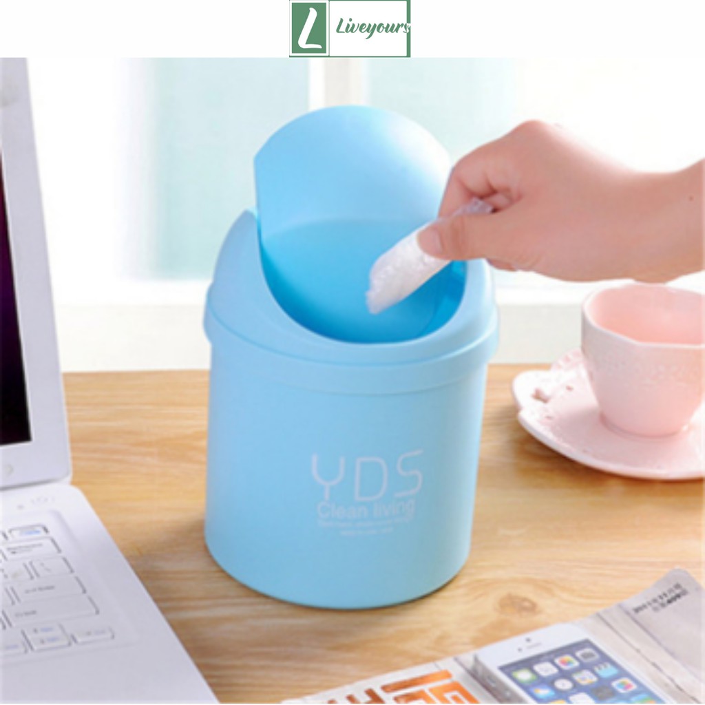 Thùng Rác Mini Để Bàn Làm Việc, Bàn Học Cực Dễ Thương - Thùng Rác Mini Có Nắp Đậy Tiện Lợi | BigBuy360 - bigbuy360.vn