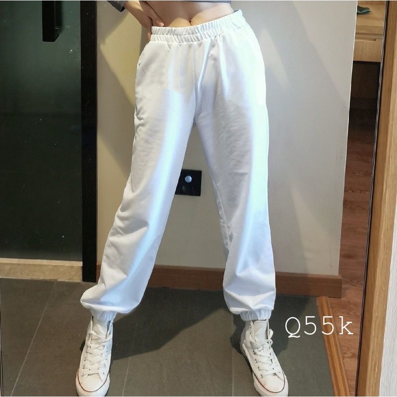 Quần Jogger Trắng Thể Thao, Quần Jogger Nhung Tăm Tập Gym