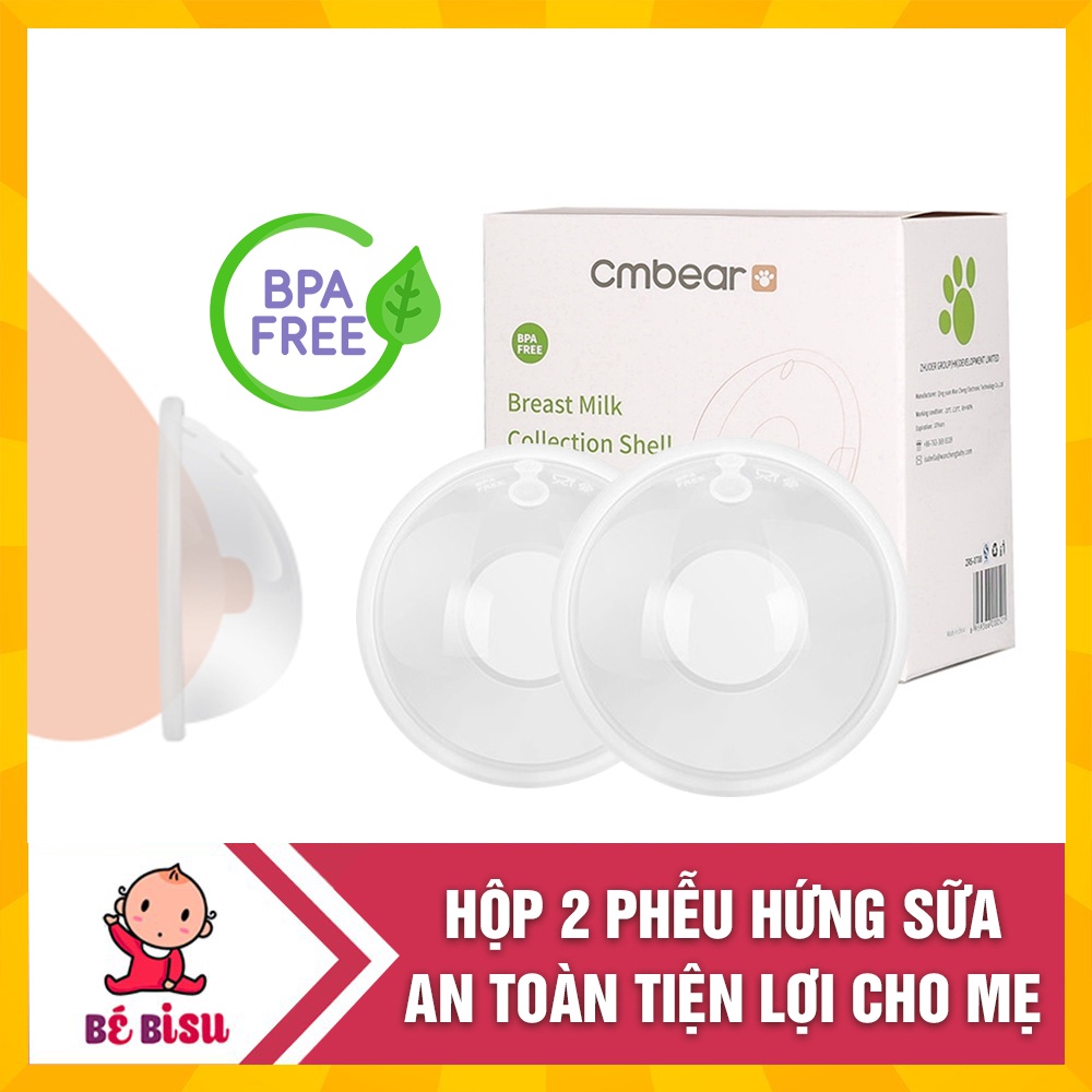 Hộp 2 cúp/phễu hứng sữa,  gom sữa rảnh tay cho mẹ chăm bé