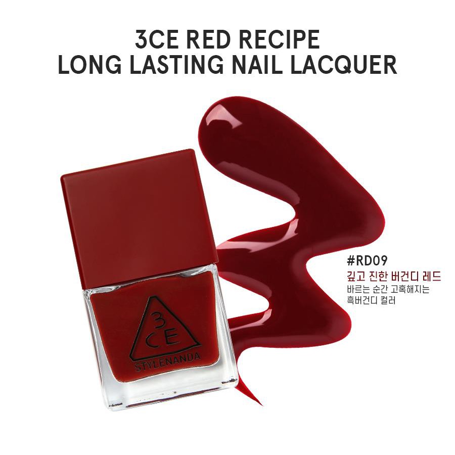 Sơn móng tay 3CE Red Recipe Long Lasting màu đỏ