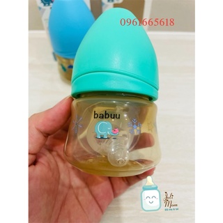 Bình sữa nắp sóng babuu baby không chứa bpa 90ml,150ml,240ml