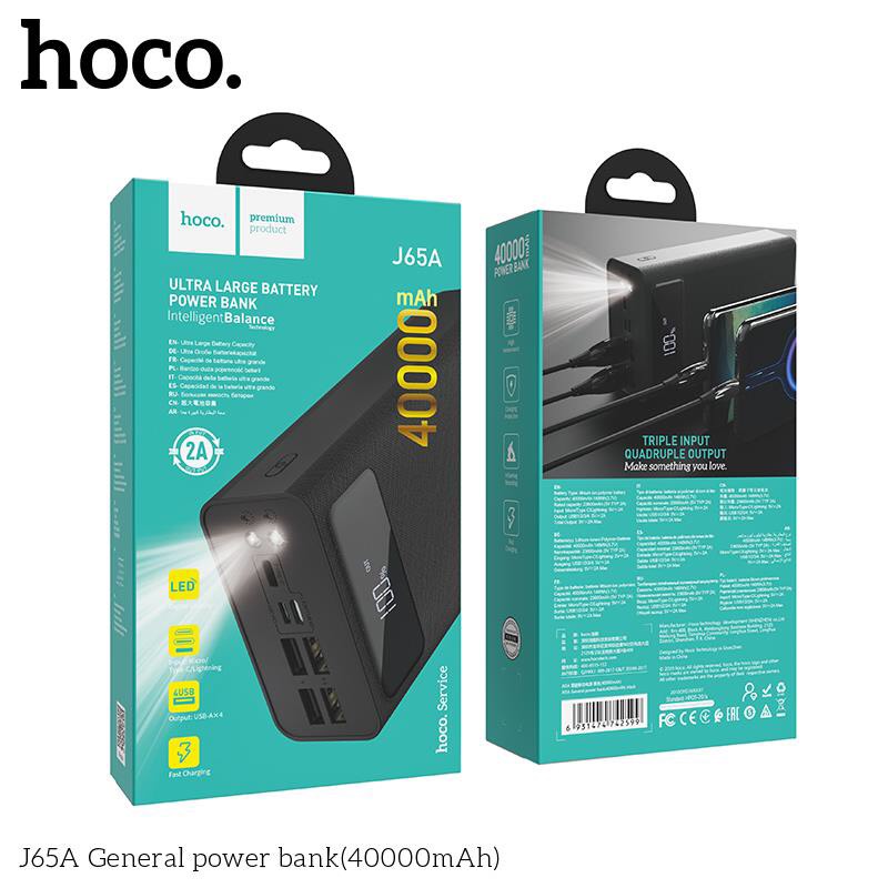 Pin sạc dự phòng Hoco J65A 40.000mAh Hàng chính hãng