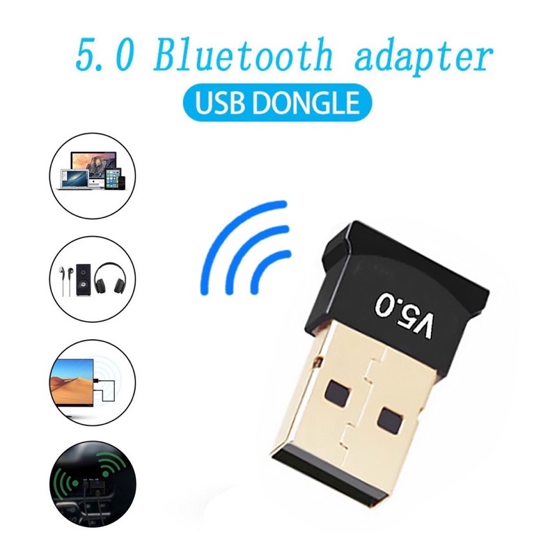 USB Bluetooth 5.0 bổ sung bluetooth cho máy tính để bàn, cho laptop bị hỏng bluetooth USB V5.0 CSR DONGLE