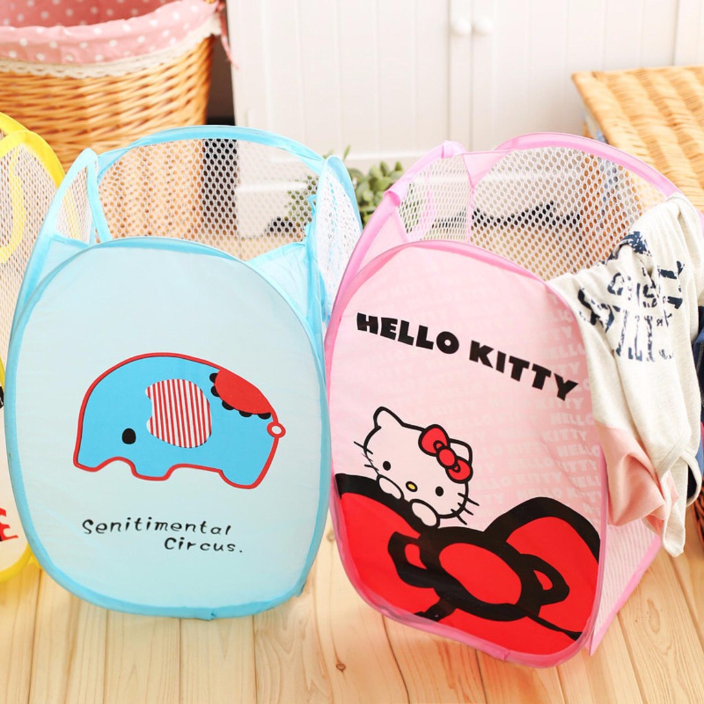 Giỏ Đựng Quần Áo- Sọt Vải Đựng Đồ- Đựng Đồ Chơi Gấp gọn MINISHOP H006