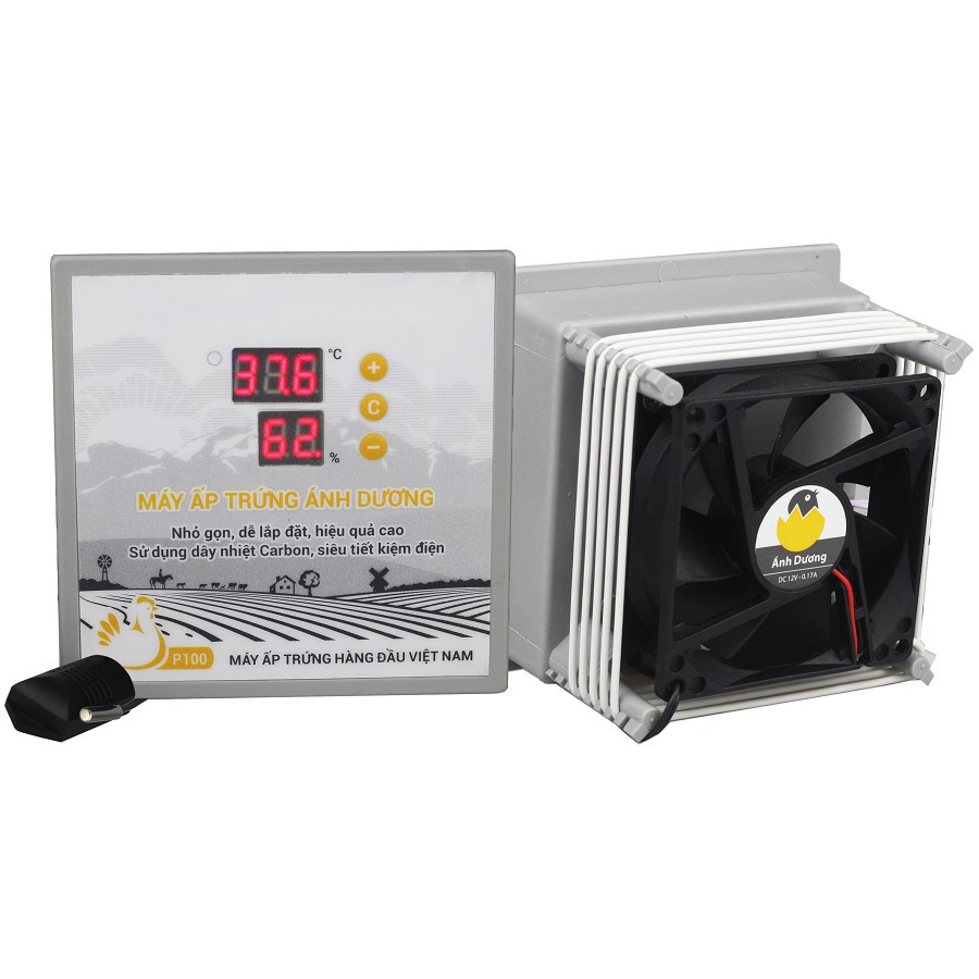 Máy ấp trứng ánh dương P100 + khay đảo lăn 55-60 trứng
