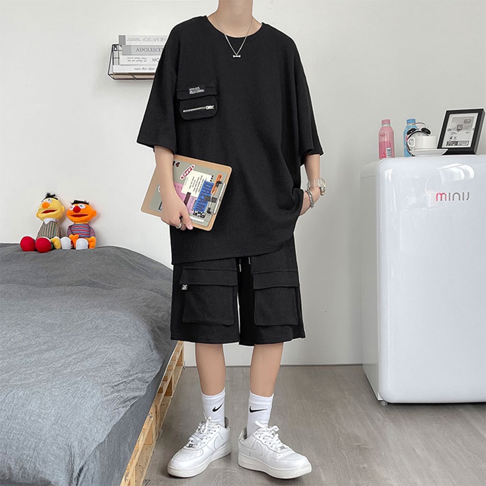 Set Áo Thun Ngắn Tay Kết Hợp Quần Shorts Túi Hộp HOT TREND 2023 ZENKODLMEN - SET NAM 001C2