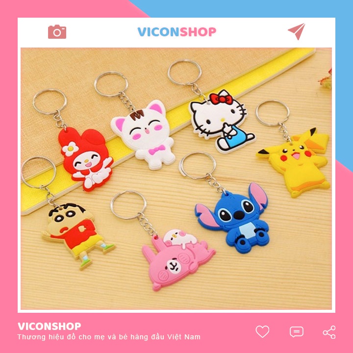 Móc Khóa Silicon Nhiều Hình Kute