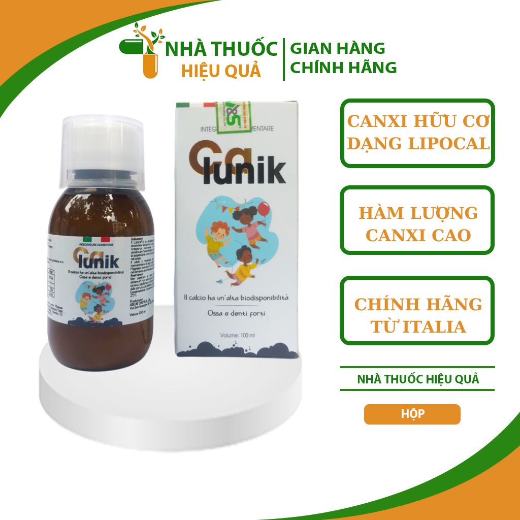 Canxi Calunik Imochild I Dạng bào chế Lipocal nguồn gốc thực vậtI Hàm lượng canxi cao giúp bé cao lớn nhanh.thuochieuqua