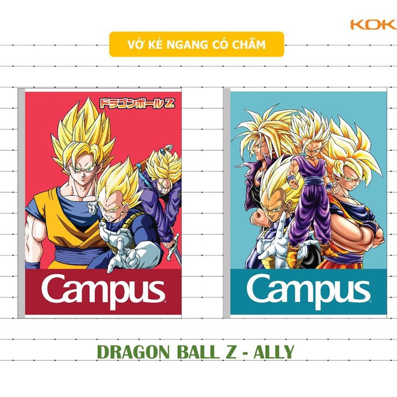 Vở CAMPUS kẻ ngang 80,120,200 tr DRAGON BALL Z, Tập kẻ ngang DRAGON - Soleil Home