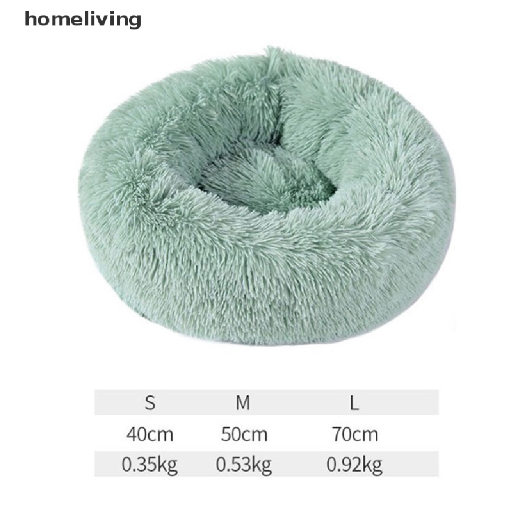 homeliving Comfy Calming Dog/Cat Bed Round Super Soft Plush Pet Bed Marshmallow Cat Bed .
