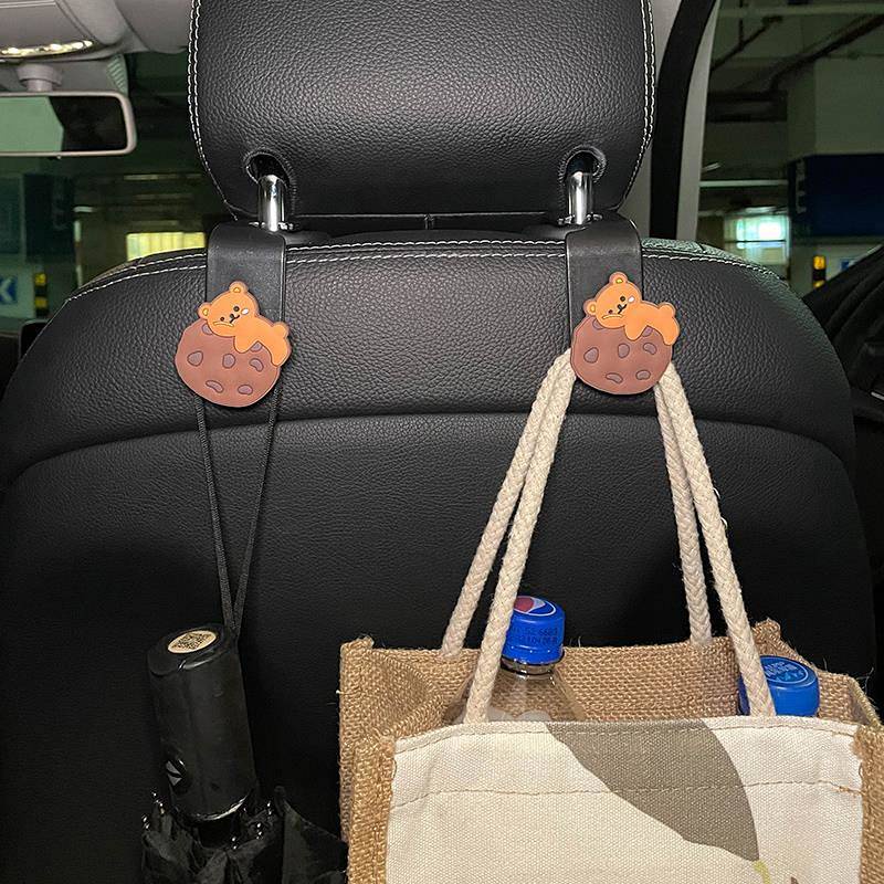 Móc treo đồ gắn phía sau ghế ngồi xe hơi thiết kế hoạt hình đáng yêu thời trang đa năng